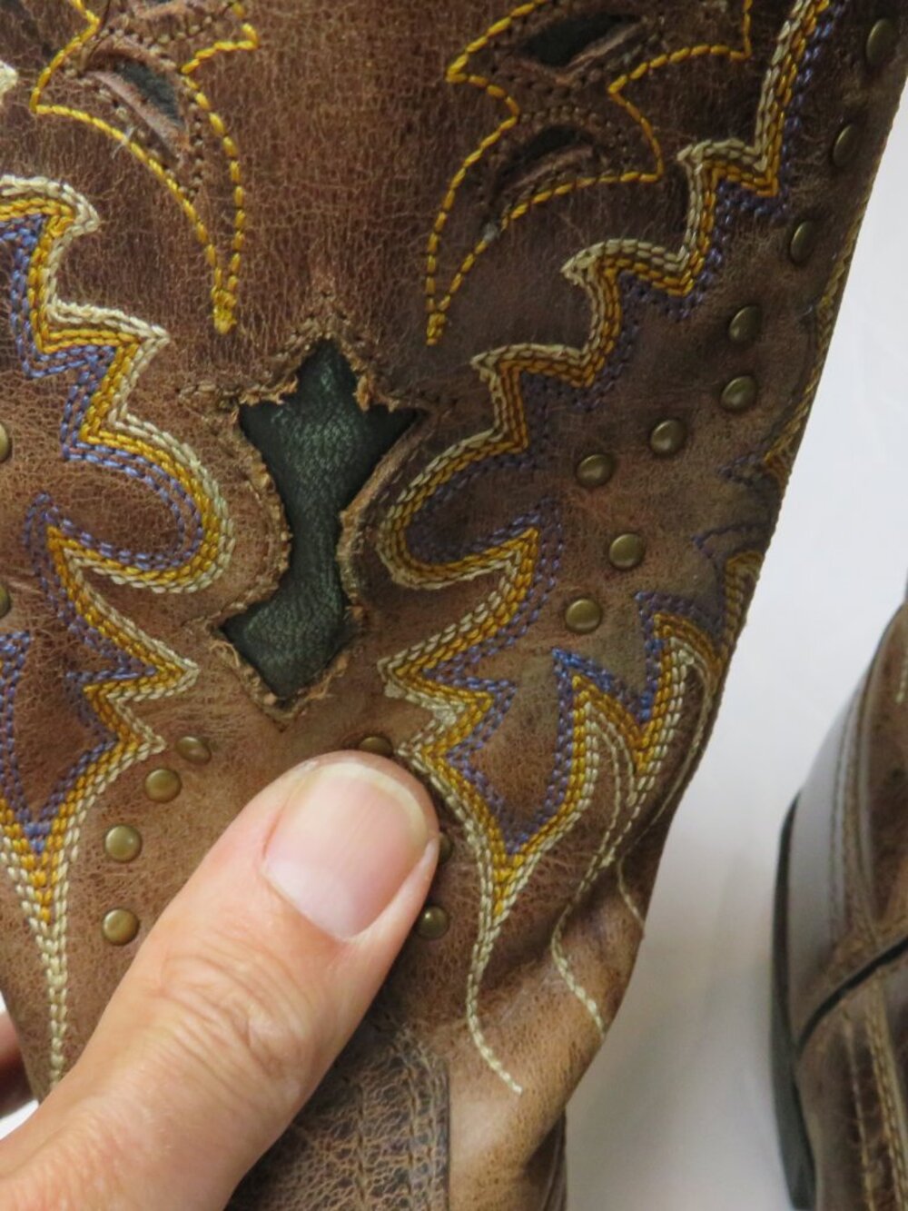 Vintage Women's Laredo Brown Leather Western Cowboy Boots Size 7.5 M - Picture 7 of 15